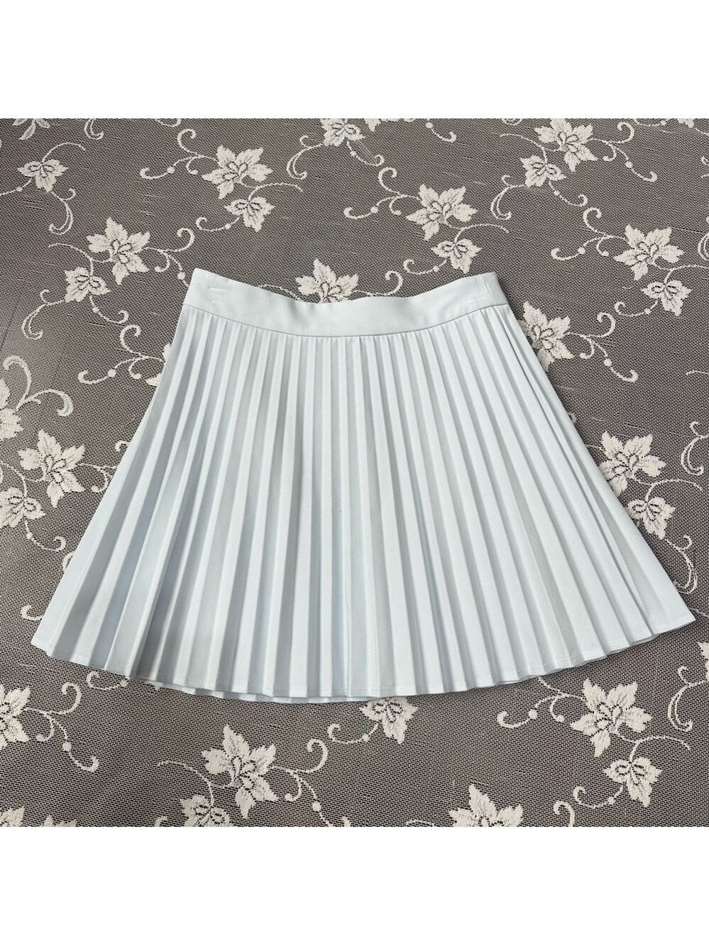Aritzia Sunday Best Sun-Deh "Tabby" Micro Pleated Mini Skirt in blue Sz 0